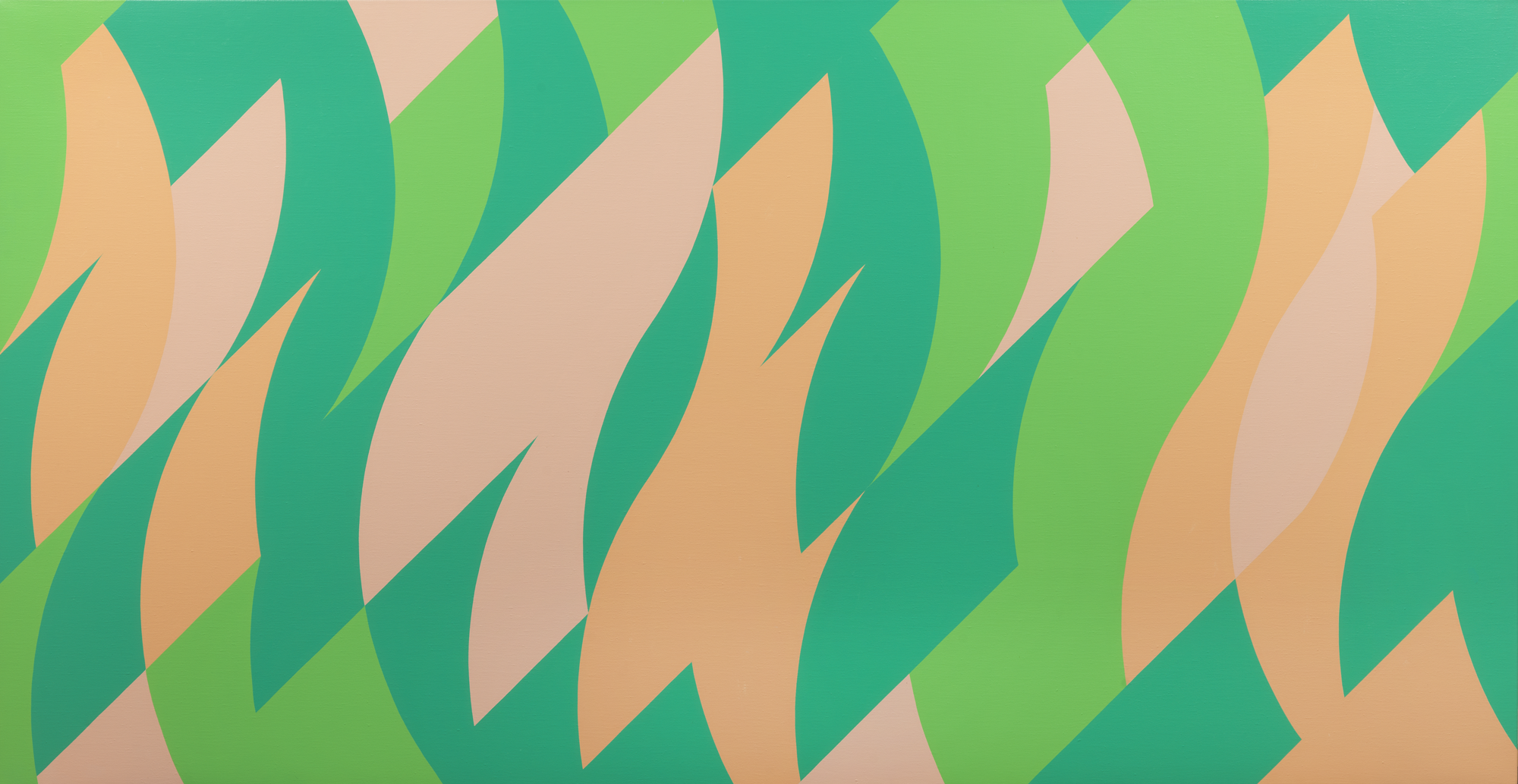 Apricot and Pink (2001), Bridget Riley. Courtesy Hazlitt Holland-Hibbert.
