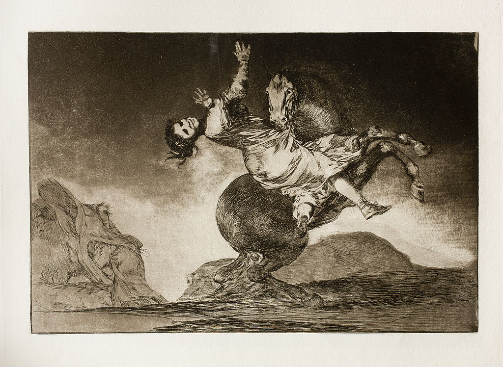 Los Disparates (1864) Νο. 10: El caballo raptor (Kidnapping horse)Image: Museo del Prado