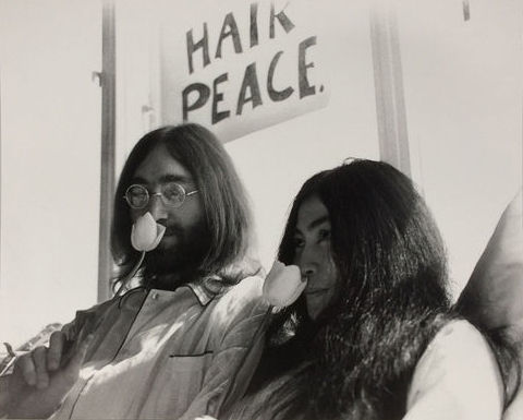Nico Koster , John Lennon and Yoko Ono, Amsterdam, 1969
