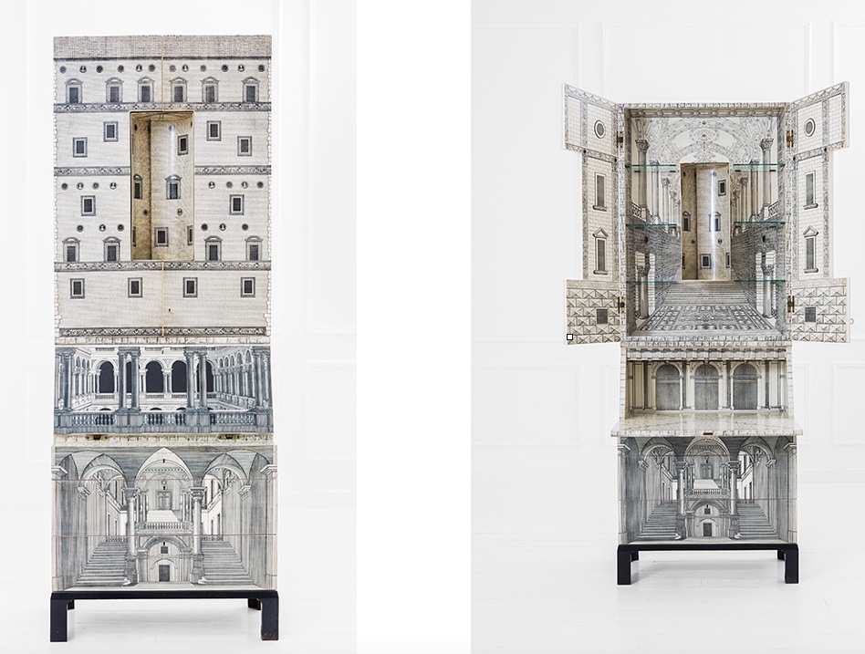 PIERO FORNASETTI - Bureau with architectural screen print, 1969 Result: 91 500 EUR
