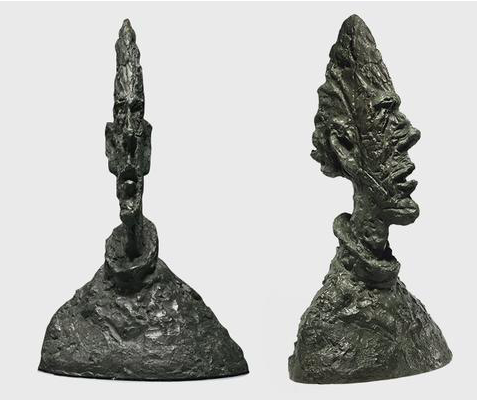 Large Thin Head och Grande tête mince (Large head of Diego), Alberto Giacometti. Foto: Christie's.