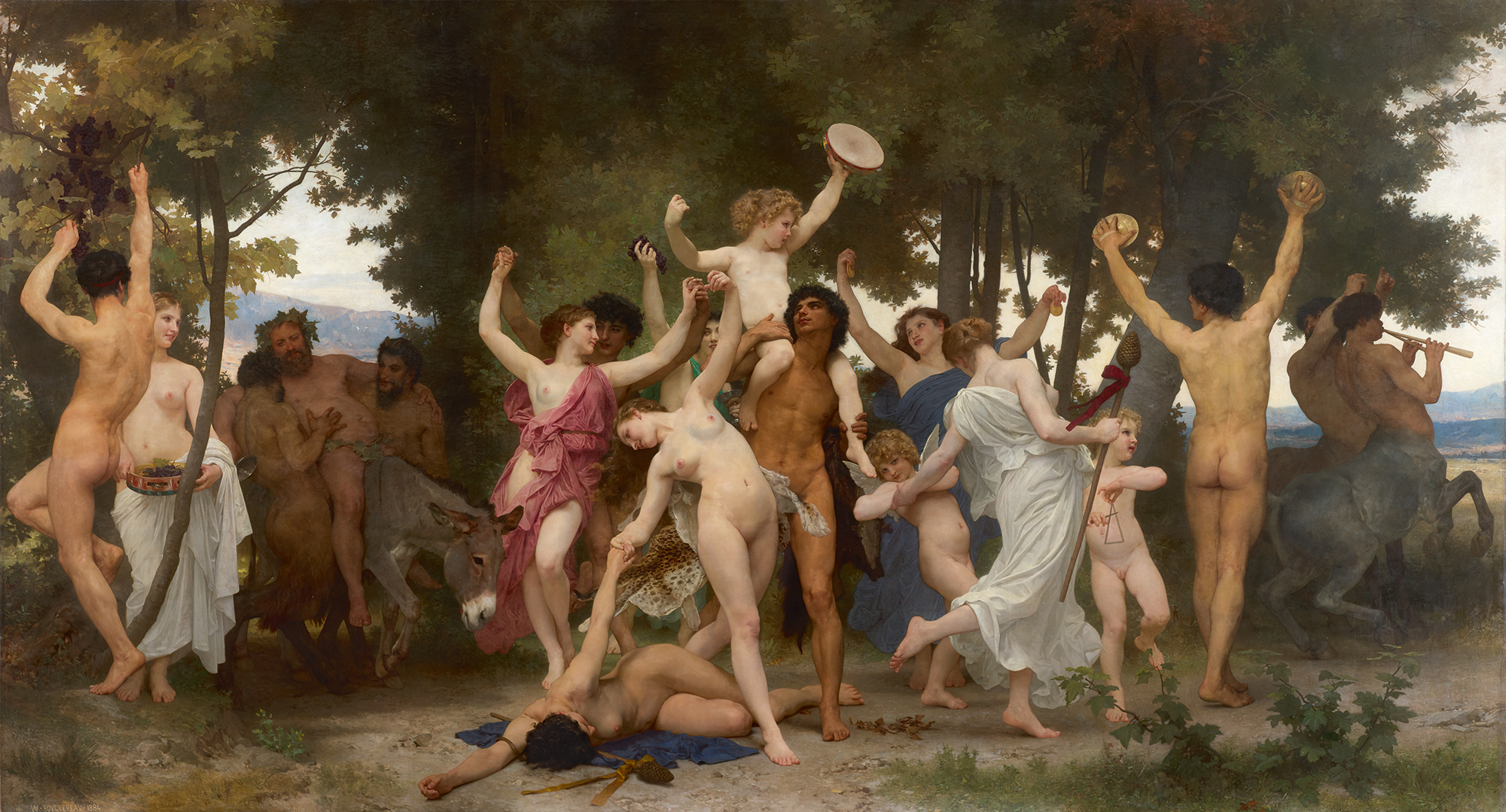 William Bouguereau , La jeunesse de Bacchus, huile sur toile, 1884, image ©Sotheby's