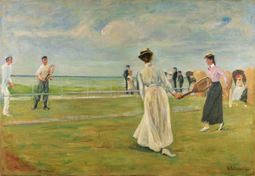 MAX LIEBERMANN - Tennisspieler am Meer, erste. Fassung, Öl/Lwd., 69,5 x 100,3 cm, 1901, Museum Kunst der Westküste, Alkersum, Föhr © Repro Lukas Spörl Abb. via kunsthalle-bremen.de