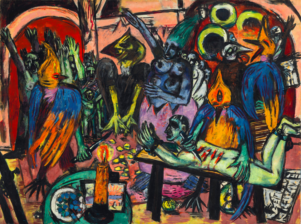 MAX BECKMANN (1884 Leipzig - 1950 New York City) - Hölle der Vögel, Öl/Lwd., 1937/38 © DACS 2017