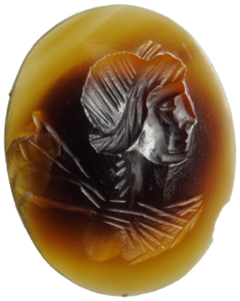 Carnelian with female head Intaglio 1st - 3rd century AD Estimate: $130