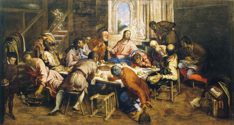 The Last Supper, Tintoretto. 1592-4, oil on canvas. Image: Web Gallery of Art