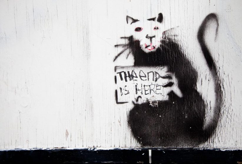 L'une des cinq oeuvres de Banksy effacées Image: Matthew Roth / Creative Commons