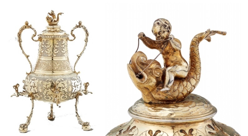 An early Augburg silver gilt coffee pot