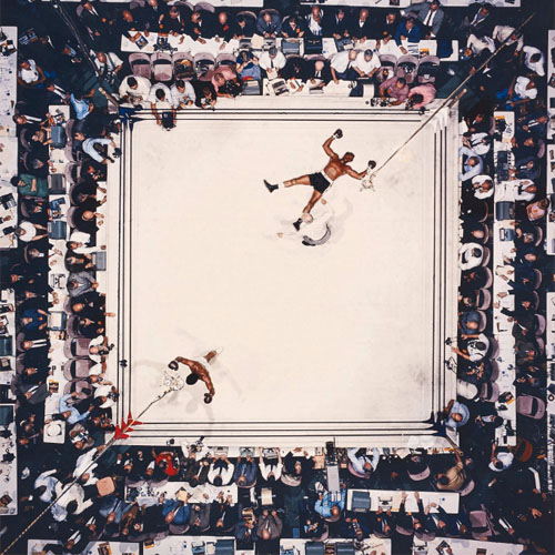 Muhammad Ali efter match mot Cleveland Williams, 1966. Foto: Phillips.