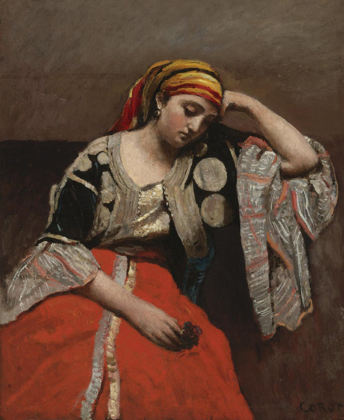 Jean-Baptiste Corot, « Juive d'Alger », huile sur toile, vers 1870