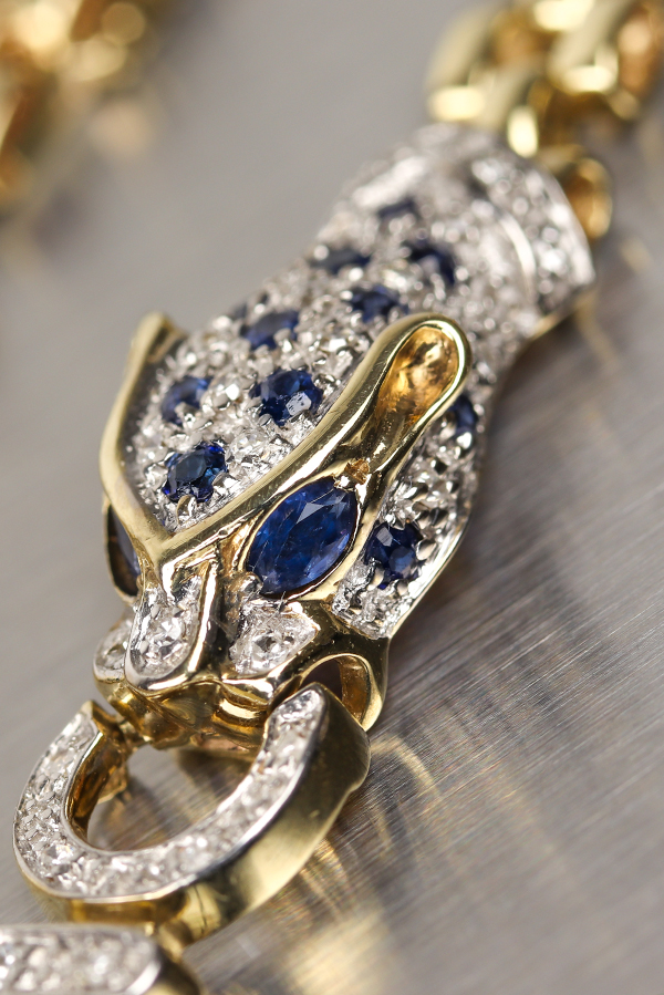 Diamond and Sapphire set bracelet