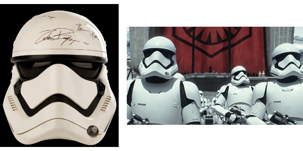 Signed Stormtrooper helmet from 'Star Wars: A Force Awakens'