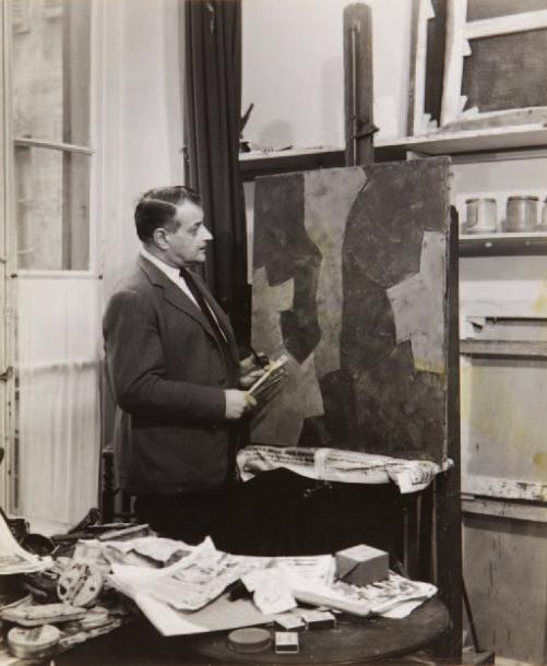 SERGE POLIAKOFF Portraits du peintre dans son atelier, ca. 1964 Image via yannlemouel.com