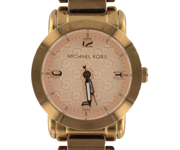 Damur, Michael Kors, rosefärgat stål. På auktion hos Hojta.