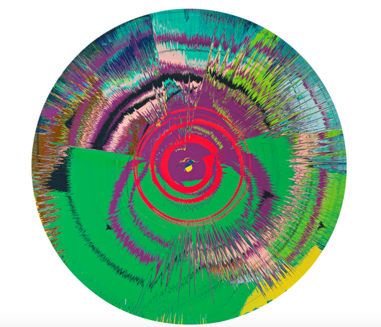 Damien Hirst with David Bowie, Beautiful, Hallo, Space-boy painting, 1995Estimate £250 000 -350 000£785 000