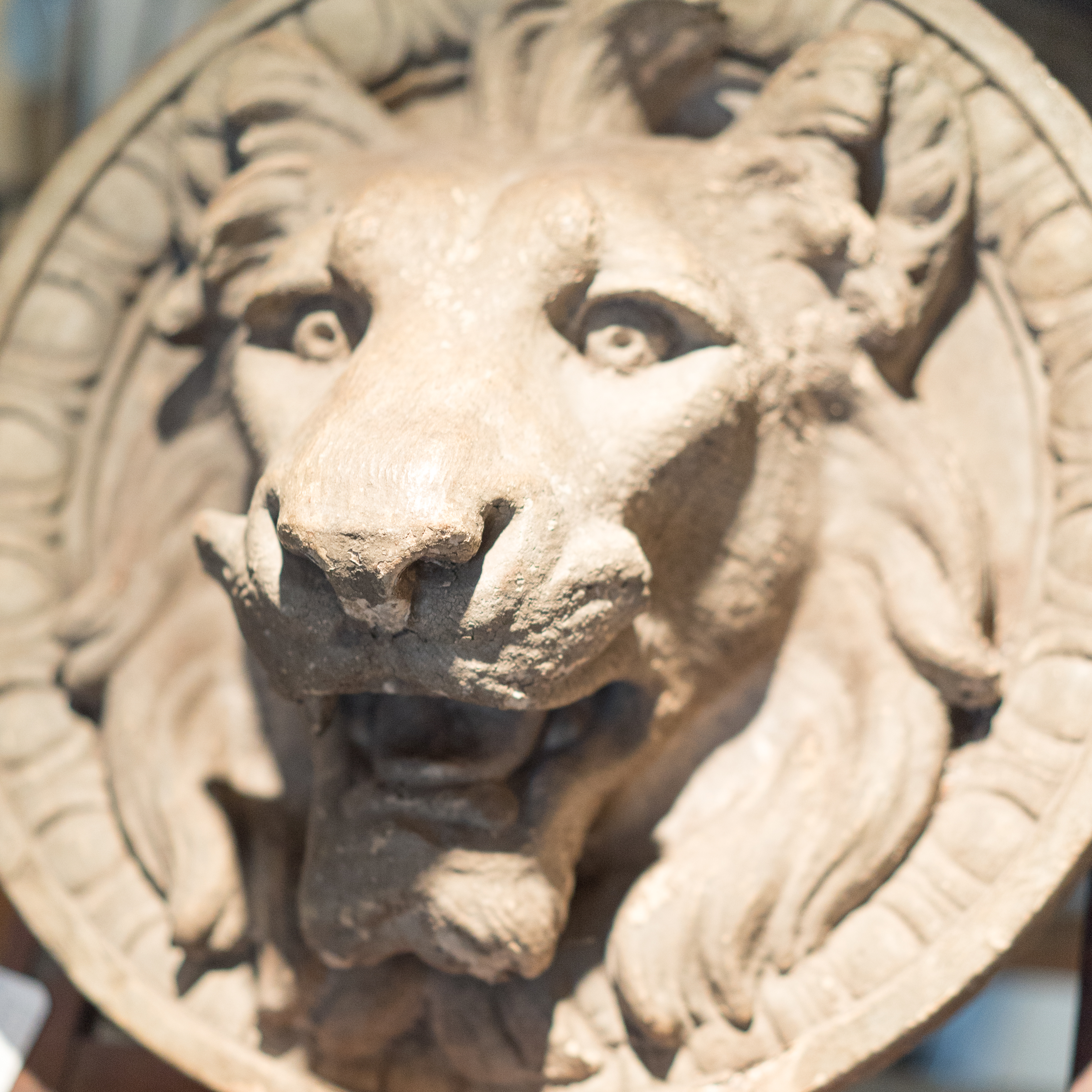 19th Century Terracotta Lion Head