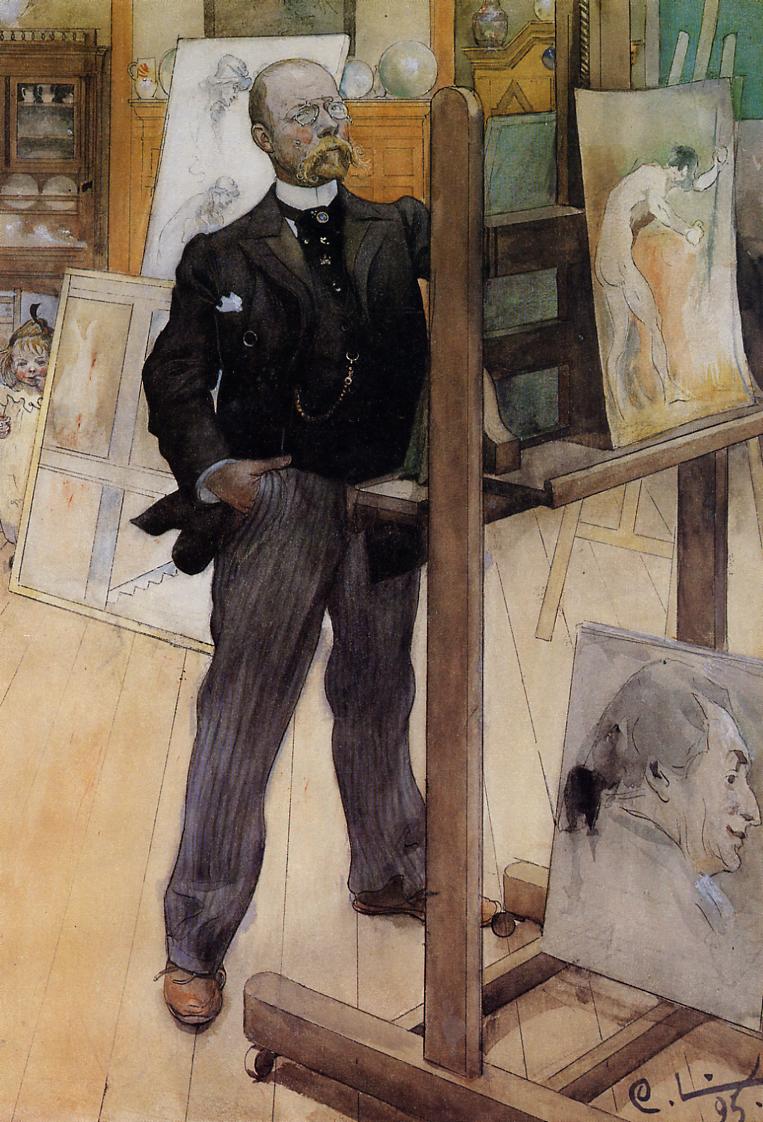 Självporträtt, Carl Larsson. Bild Wikimedia Commons