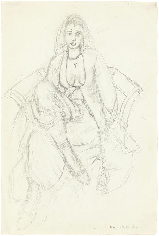 HENRI MATISSE (1869 Le Cateau-Cambrésis – 1954 Nizza) - La Persane, Bleistift/Papier, signiert, 1929