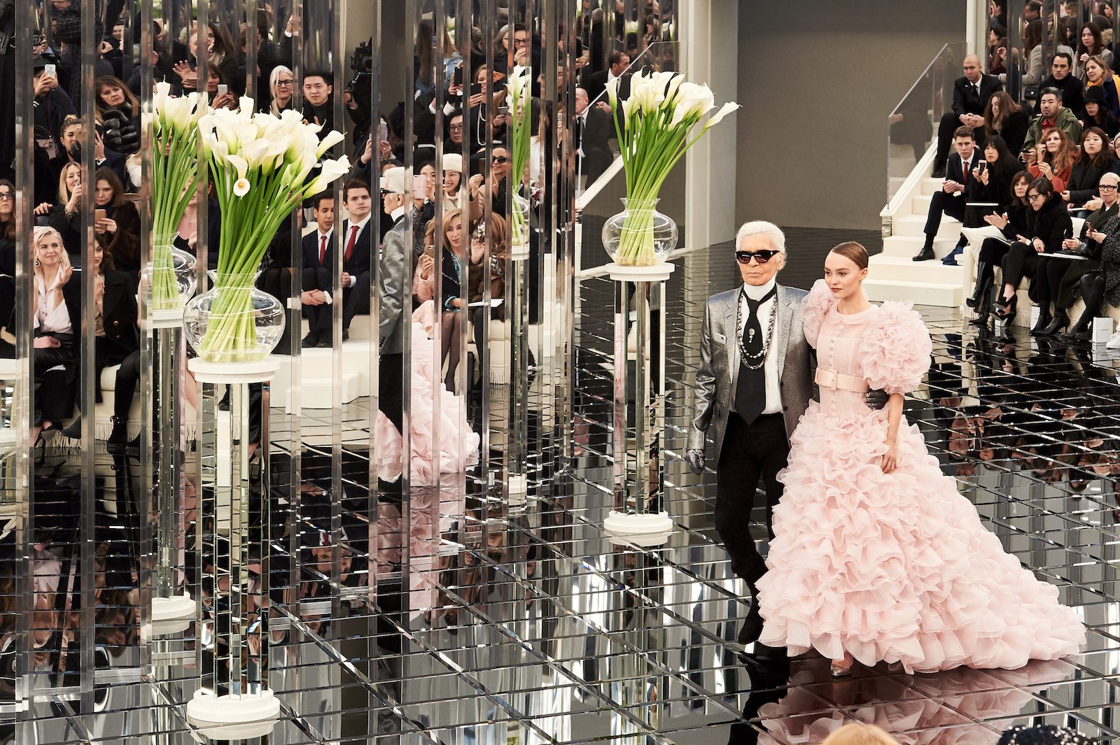 Karl Lagerfeld at the Chanel Haute Couture Show Spring - Summer 2017 at the Grand Palais in Paris. Image: The 6 Million Dollar Story
