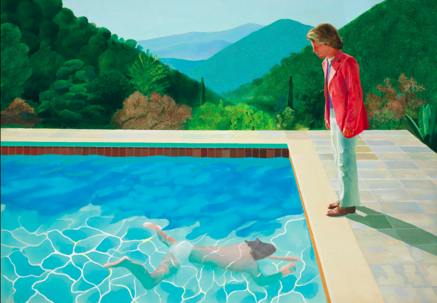 David Hockney, ‘Portrait of an Artist (Pool with Two Figures), acrylic on canvas, 1972. Photo: Christie’s