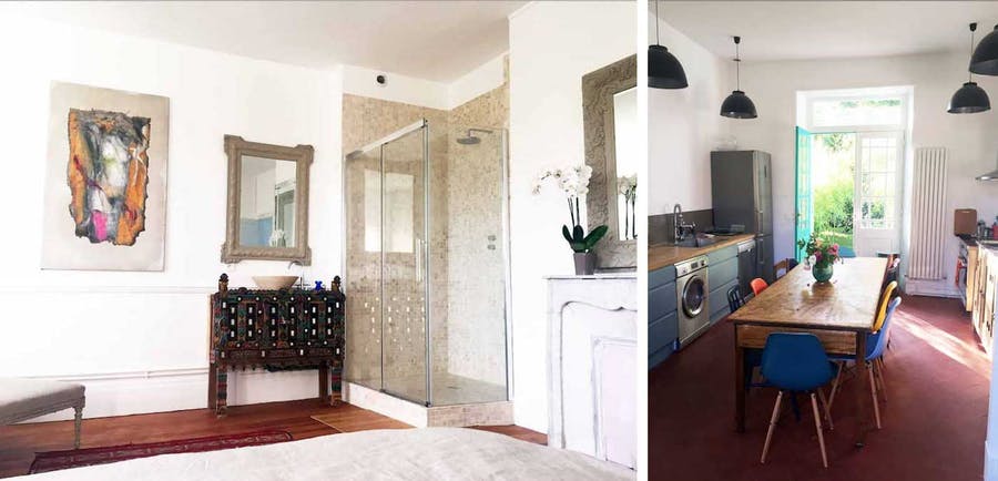 Intérieur de la Maison Bleue, images via Airbnb