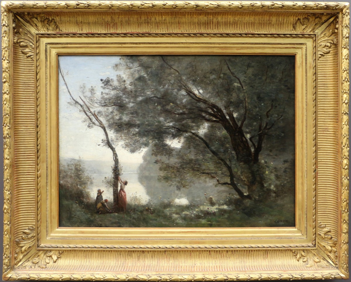 JEAN-BAPTISTE COROT. "Souvenir de Mortefontaine". (1864).