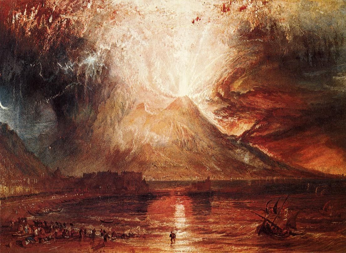 Eruption of Vesuvius, JMW Turner. 1817-20, oil on canvas. Image: art express.ws