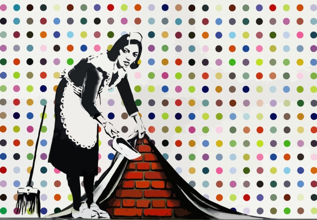 Banksy, "Keep It Spotless" (2007), venduto per pour 1.510.000 euro, immagine ©Sotheby's