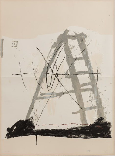 Antoni Tàpies, L‘échelle, Lithographie couleurs, 1968