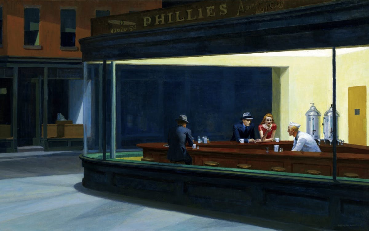 Edward Hopper, « Nighthawks », image via stylist