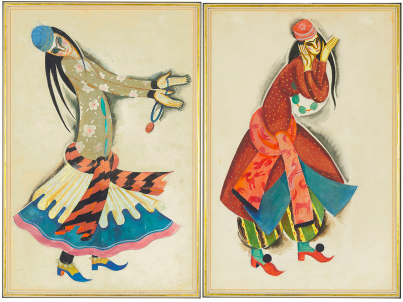Pavel Tchelitchew, ‘Two Costume Designs for Dancing Girls’, 1920. Photo: Christie’s