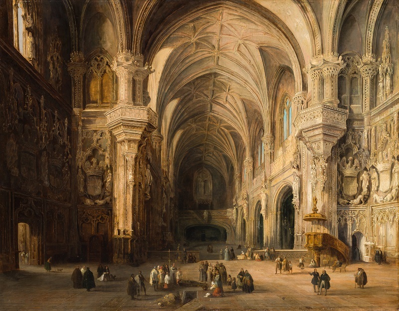 Jenaro Pérez Villaamil. (Ferrol 1807 - Madrid 1854) "San Juan de los Reyes, Toledo"