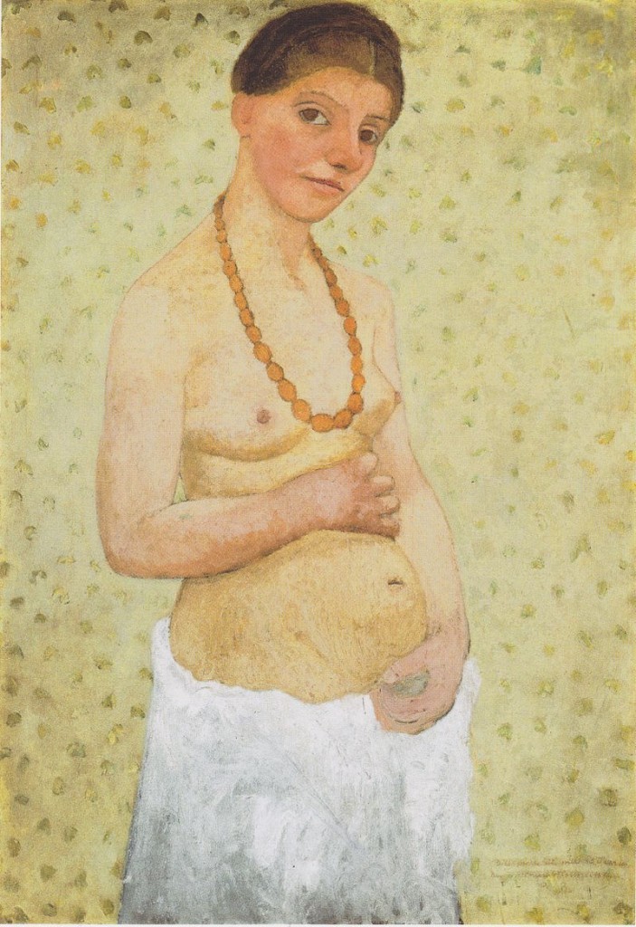 Paula Modersohn-Becker, autoportrait pour son 6ème anniversaire de mariage, en1906. Paula a été la première artiste à se peindre nue.