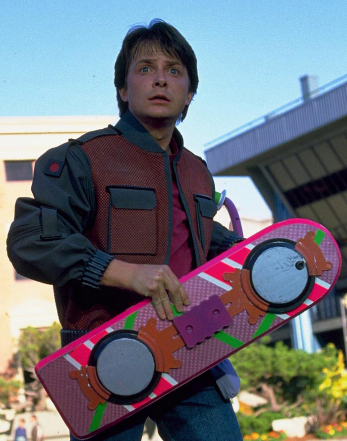 Le hoverboard de Marty McFly dans Retour vers le futur II
