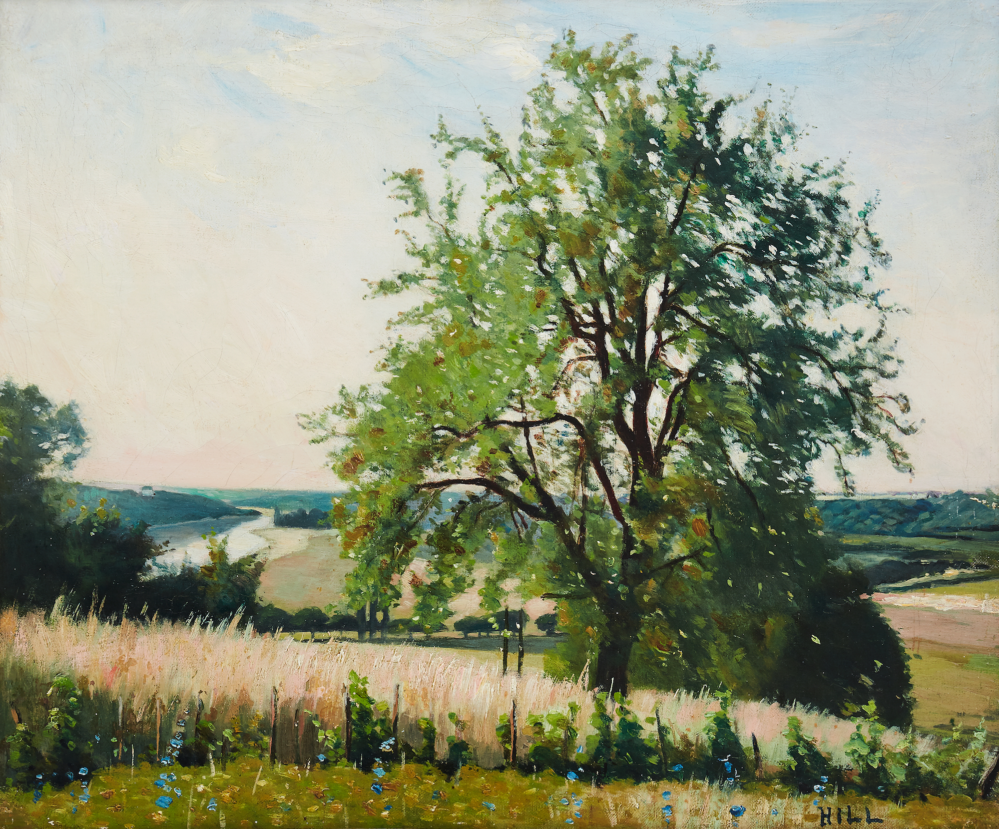 Carl Fredrik Hills "Från höjderna vid Chartrettes" målade 1877 i Frankrike. Utropspris hos Uppsala Auktionskammare är 3-4 miljoner kronor. Foto: Uppsala Auktionskammare