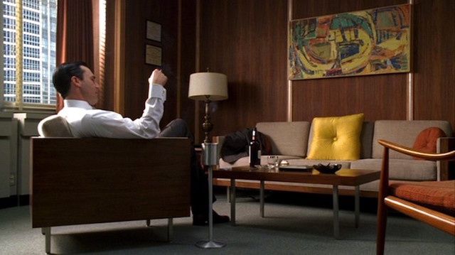 Don Drapers kontor i Mad men.
