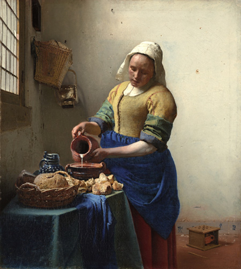 Kökspiga som häller upp mjölk av Vermeer. Foto: metmuseum.org