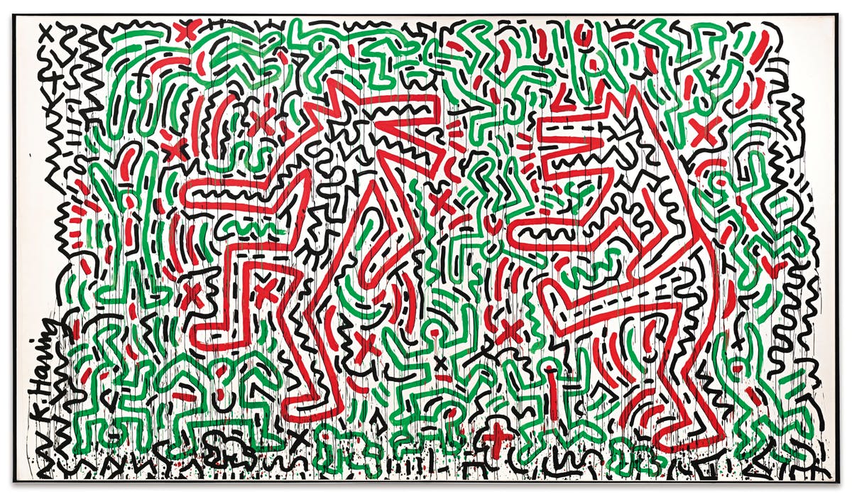 KEITH HARING. "Dancing Dogs" (1981)