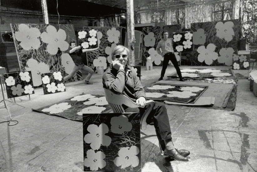 Andy Warhol in The Factory, 1964, image via Phaidon
