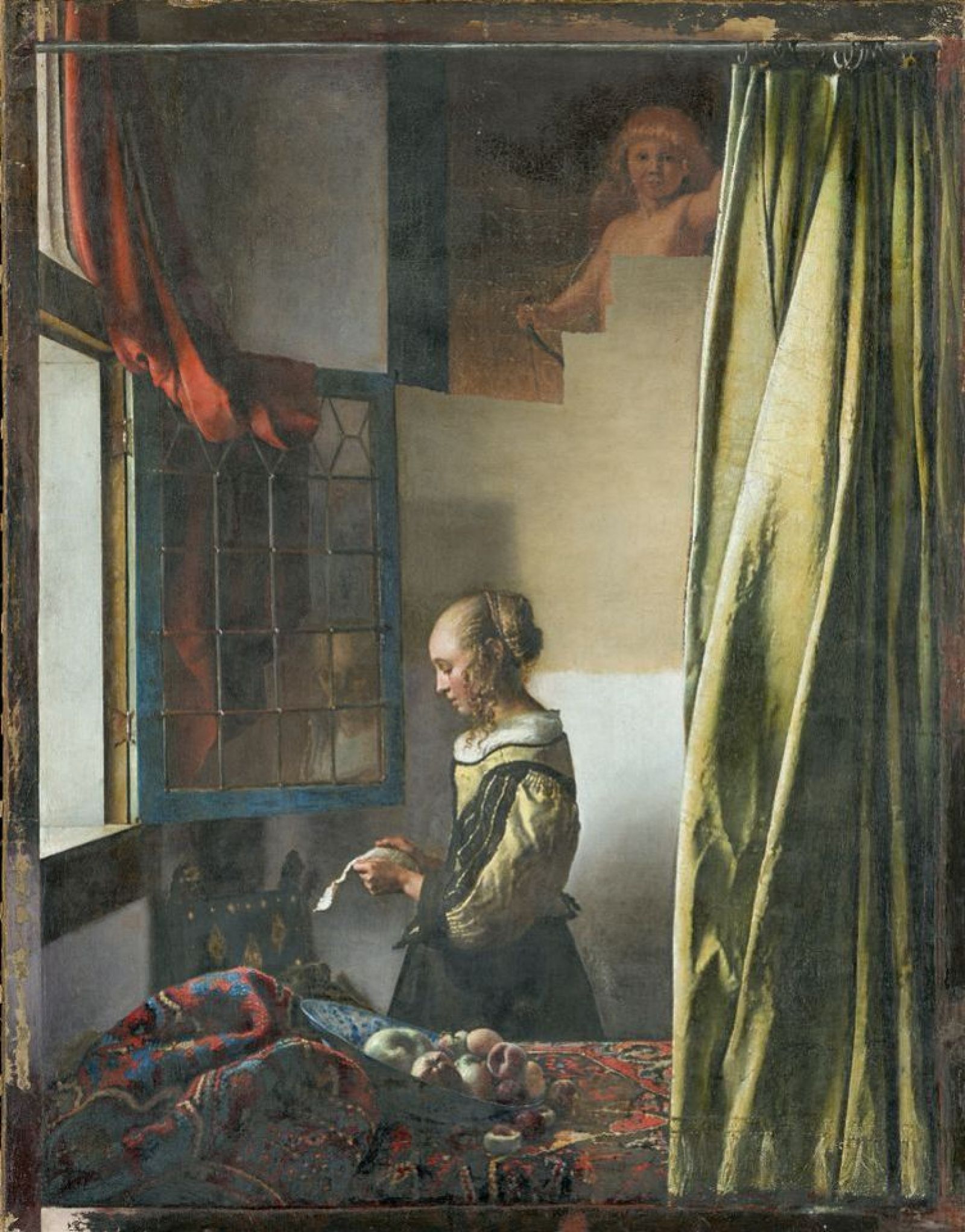 Johannes Vermeer, La liseuse à la fenêtre, vers 1657, Staatliche Kunstammlungen, Dresde, image © SKD / Wolfgang Kreische