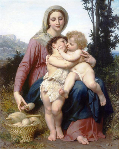 William Bouguereau, La Sainte Famille, 1863, huile sur toile, image ©WilliamBouguereau.org