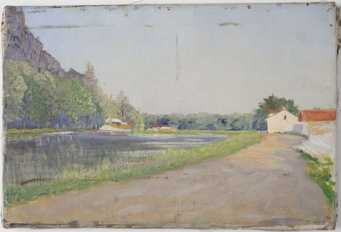 HaK1201 , odaterad. 24x36cm, olja på duk. © Stiftelsen Hilma af Klints Verk, Foto : Moderna Museet, Stockholm