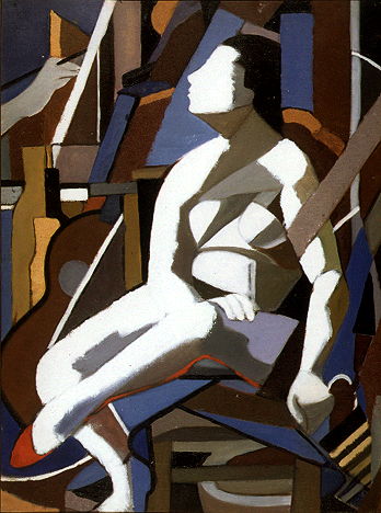 Tamara de Lempicka, « Model in the Studio (abstract) », circa 1960, image via DeLempicka.org