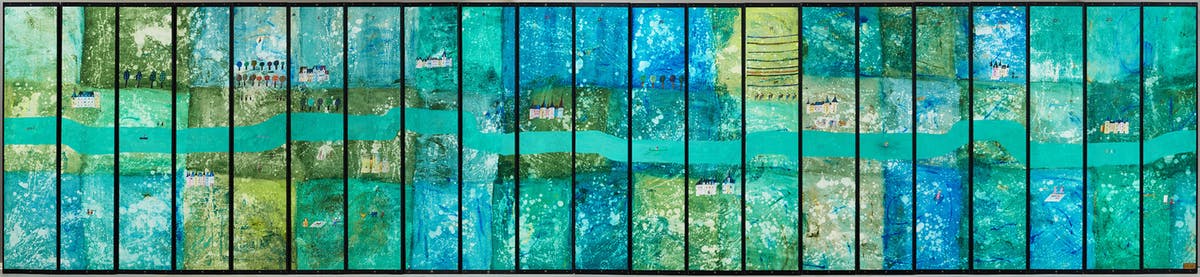 MADELEINE PYK. "Loire". Óleo sobre lienzo (1978). Firmado.