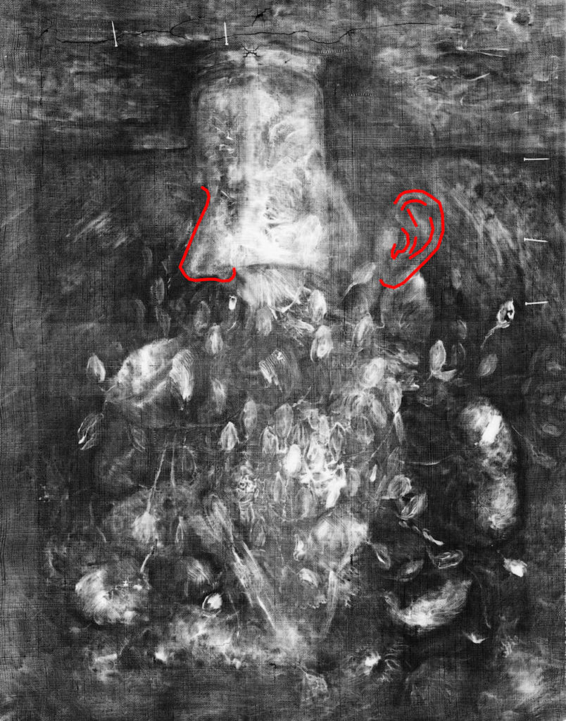X-ray of Vase with Poppies. Image: Wadsworth Atheneum Museum of Art Conservation Lab.