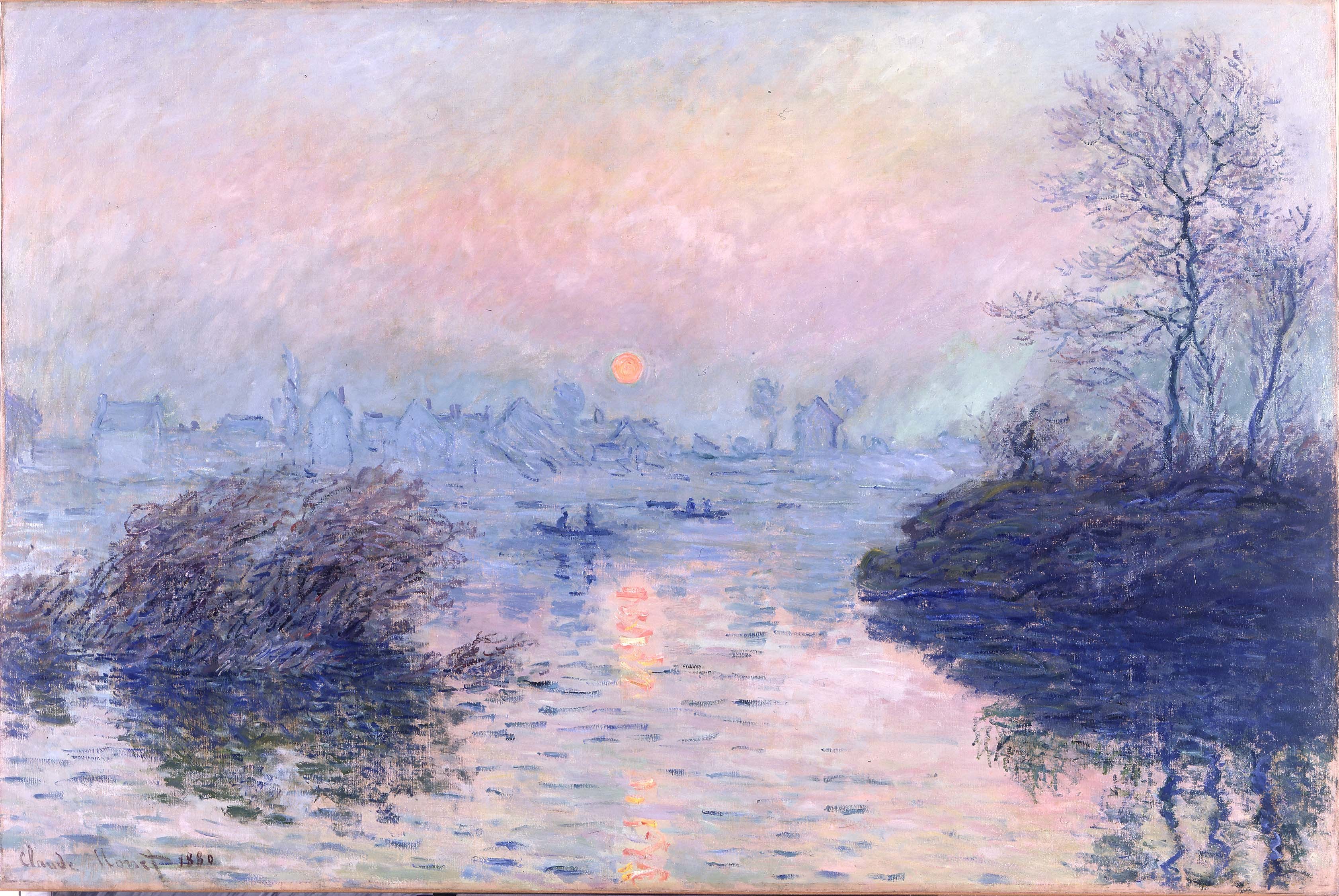 Claude Monet, ‘Sunset on the Seine at Lavacourt’, 1880, collection of Petit Palais