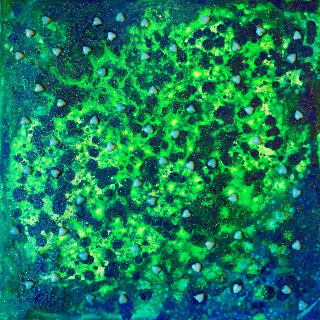 Chasing Hearts/Northern Lights, Benjamin Katz. 2018, wax and paint. Courtesy ATO Gallery