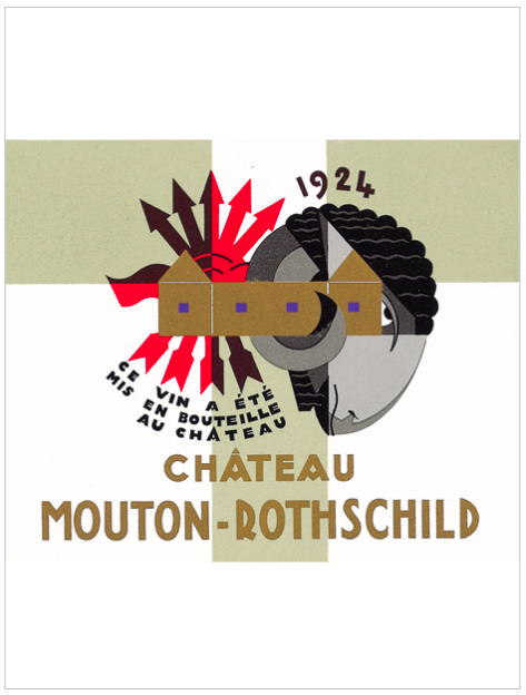 Jean Carlu pour Mouton-Rothschild, 1924, image ©Mouton-Rothschild