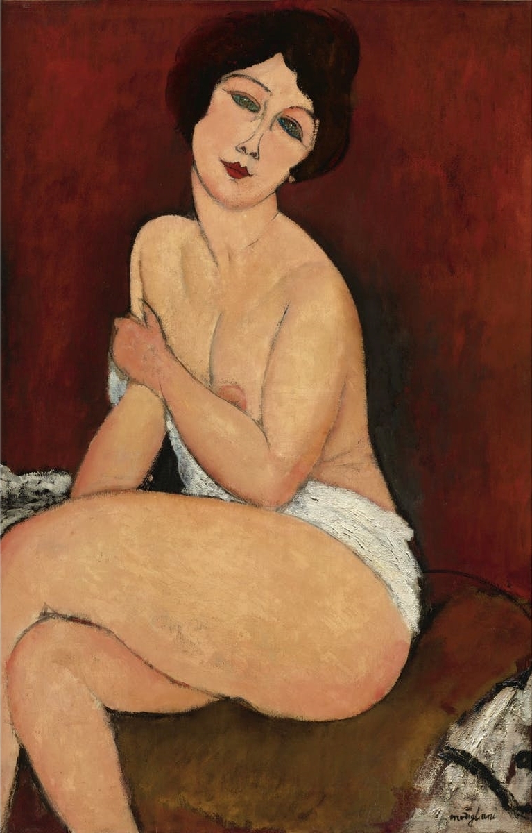 Amadeo Modigliani, « Nu assis sur un divan » (La Belle Romaine). Image via Sotheby's