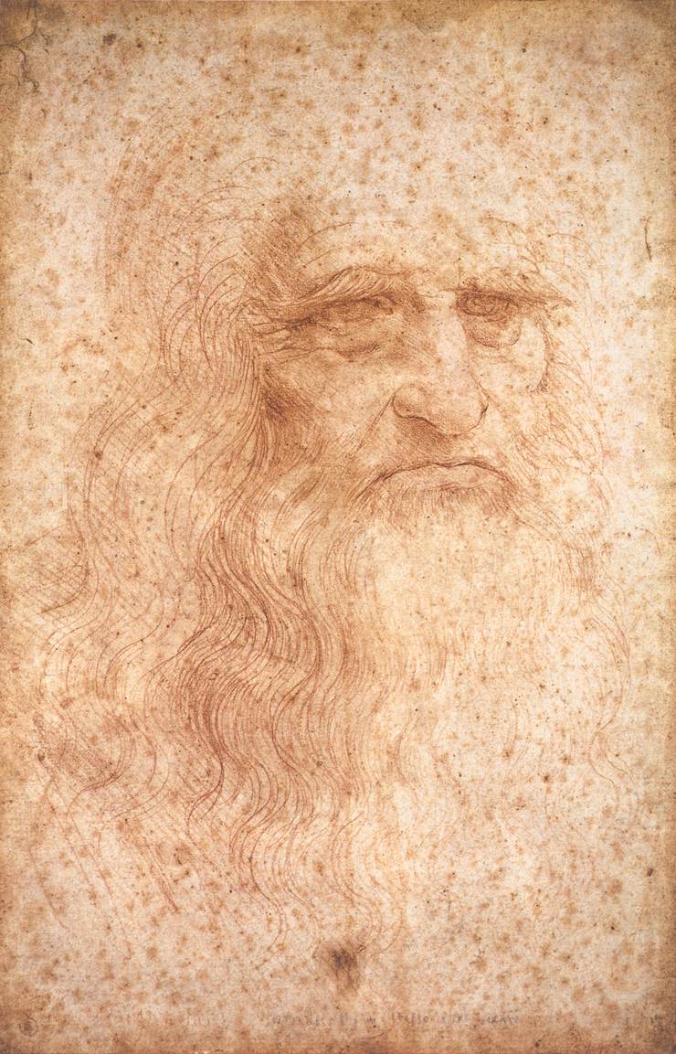 Self-portrait of Leonardo da Vinci, c. 1512. Photo: Biblioteca Reale, Turin